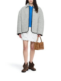 Veste ample en laine - Light Grey Melange