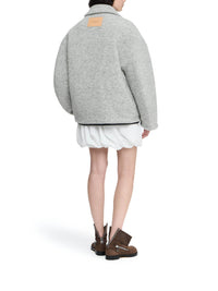 Veste Casual À Bordures Contrastées - Light Grey Melange