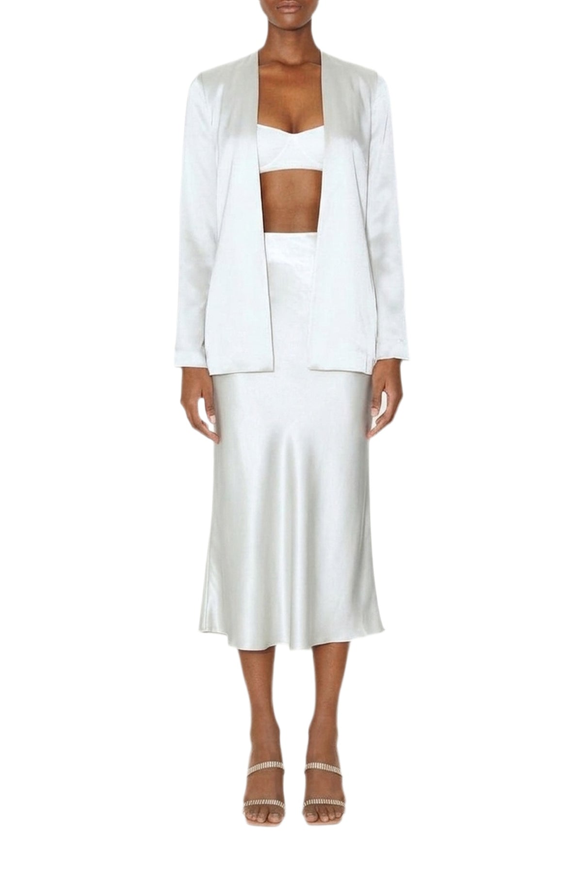 Veste nuisette en satin - Platinum