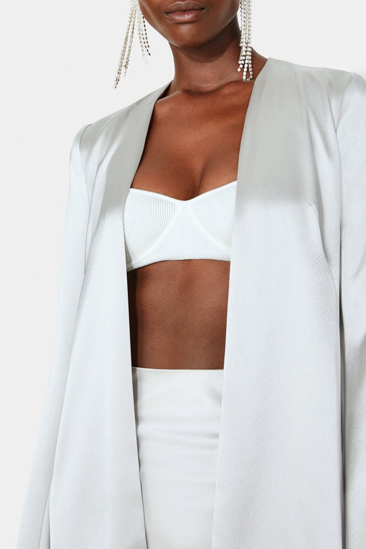 Veste nuisette en satin - Platinum