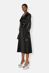Organza Trench Dress - Black