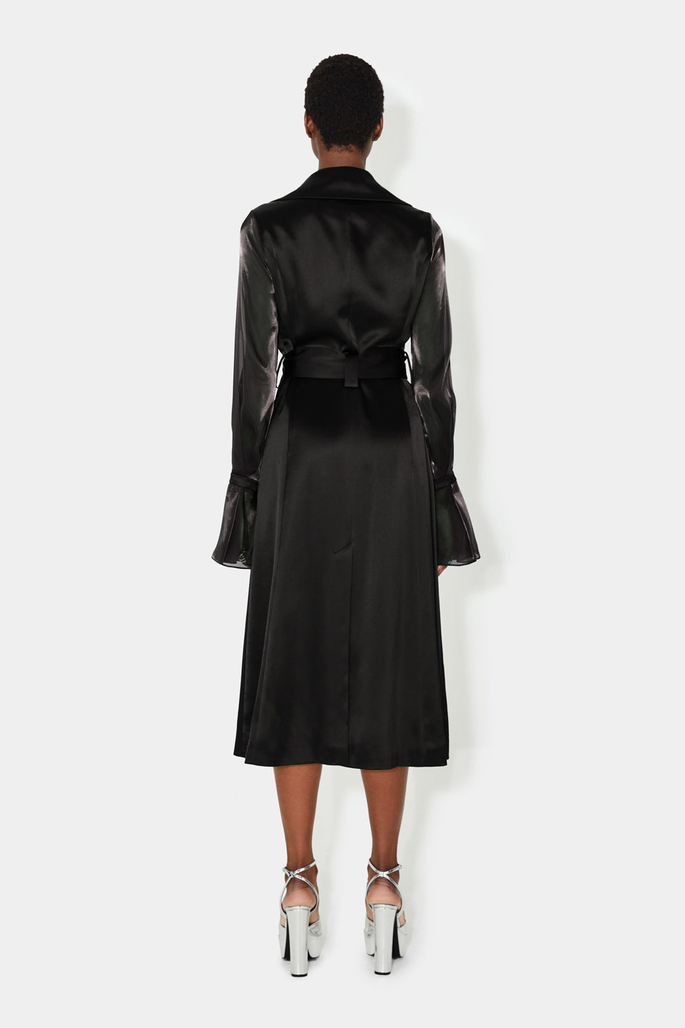 Organza Trench Dress - Black
