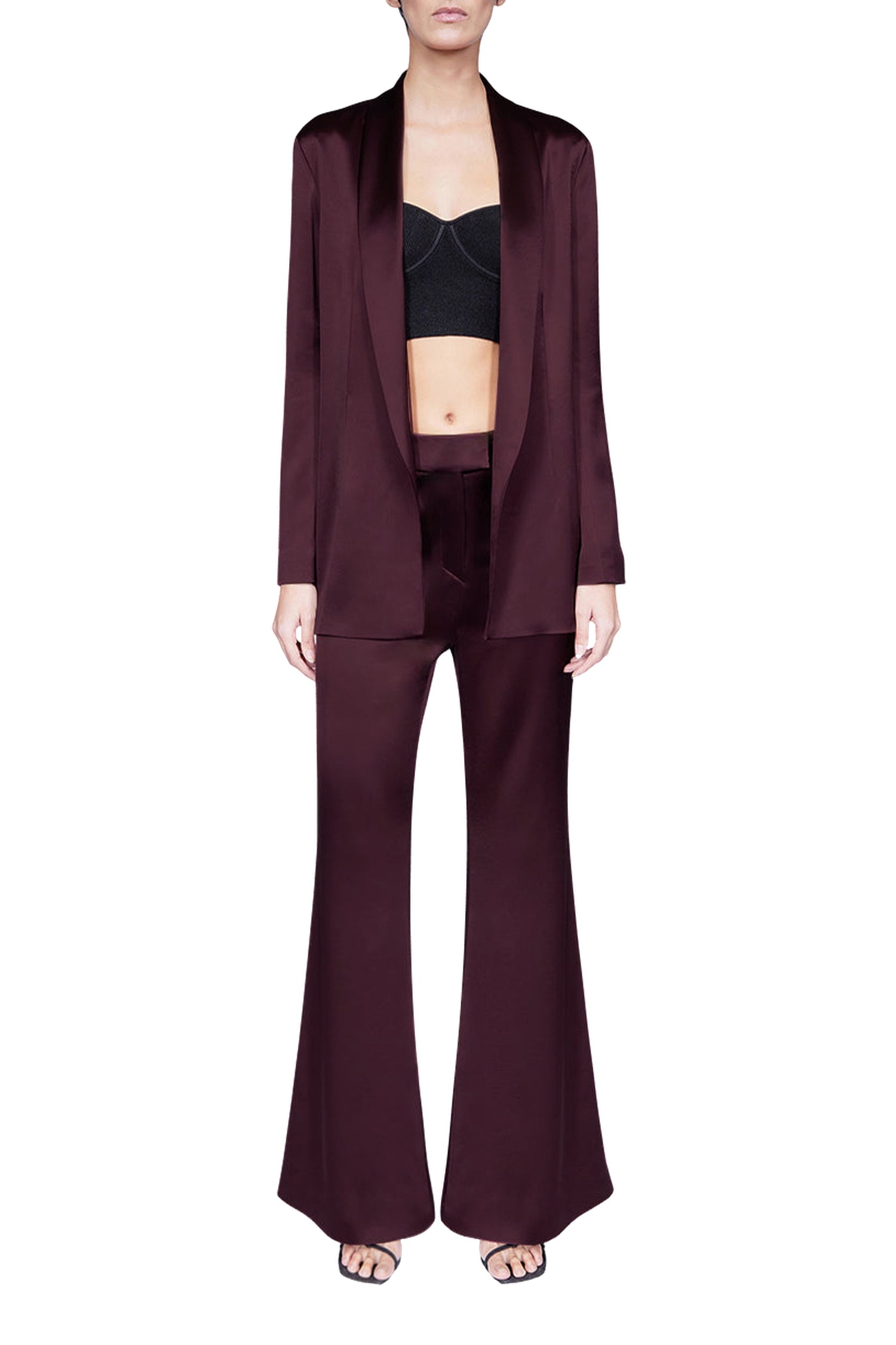 Blazer Julianne en satin - Burgundy
