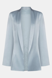 Julianne Satin Blazer - Dove Blue