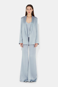 Julianne Satin Blazer - Dove Blue