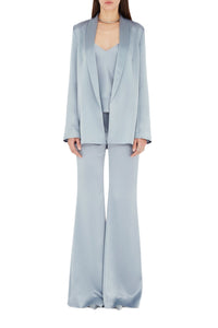 Julianne Satin Blazer - Dove Blue