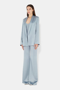 Julianne Satin Blazer - Dove Blue