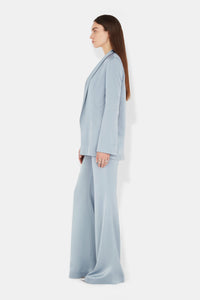 Julianne Satin Blazer - Dove Blue
