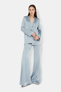 Julianne Satin Blazer - Dove Blue