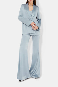 Julianne Satin Blazer - Dove Blue