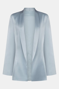 Julianne Satin Blazer - Dove Blue