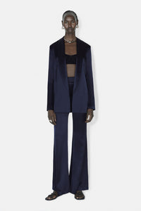 Julianne Satin Blazer - Midnight
