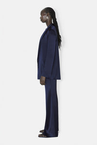 Julianne Satin Blazer - Midnight