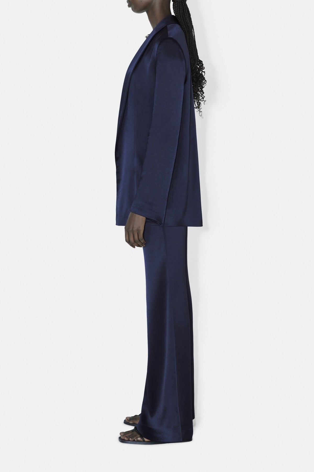 Julianne Satin Blazer - Midnight