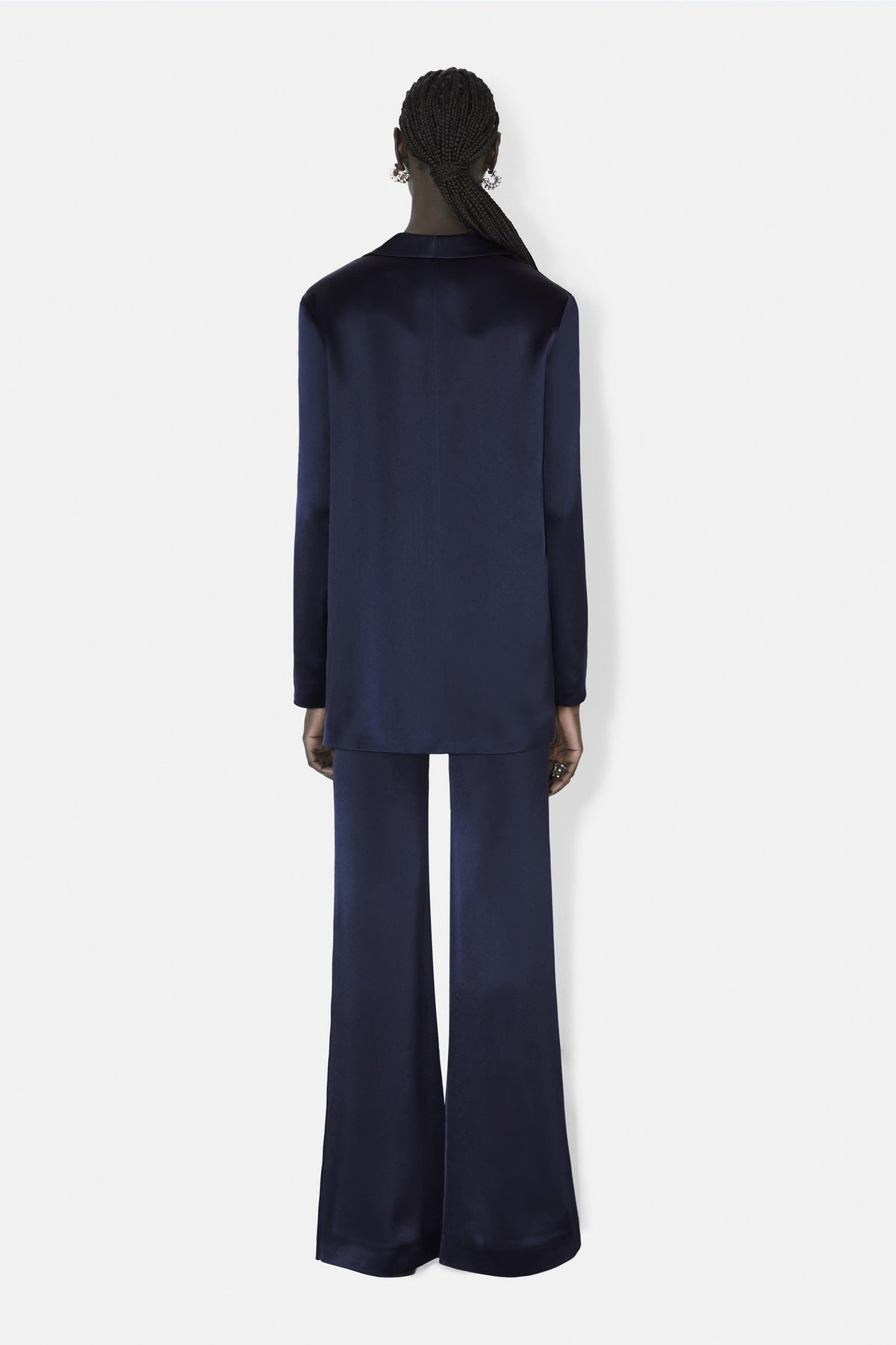 Julianne Satin Blazer - Midnight