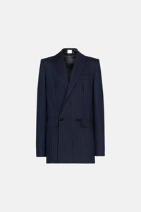 Blazer Boyfriend en laine - Midnight & Creme