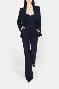 Blazer Boyfriend en laine - Midnight & Creme
