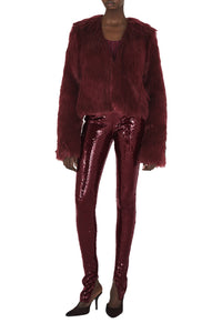 Veste Manouchi à col v - Oxblood