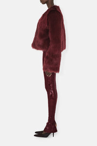 Veste Manouchi à col v - Oxblood