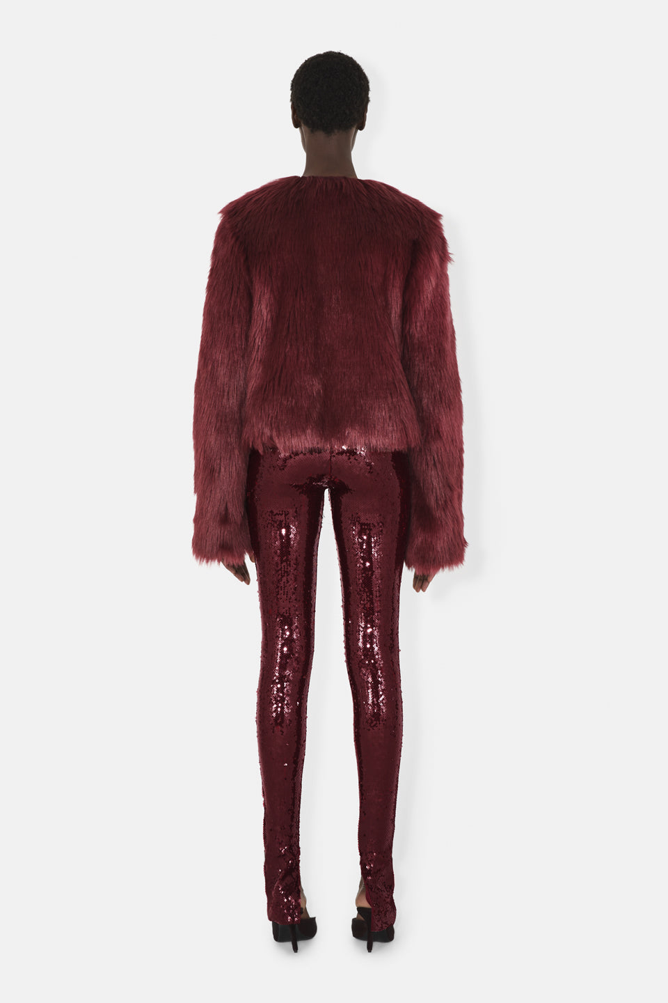 Veste Manouchi à col v - Oxblood