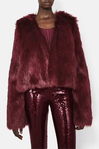Veste Manouchi à col v - Oxblood