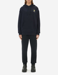 Sweat à capuche resserrable avec écusson - Dark Navy