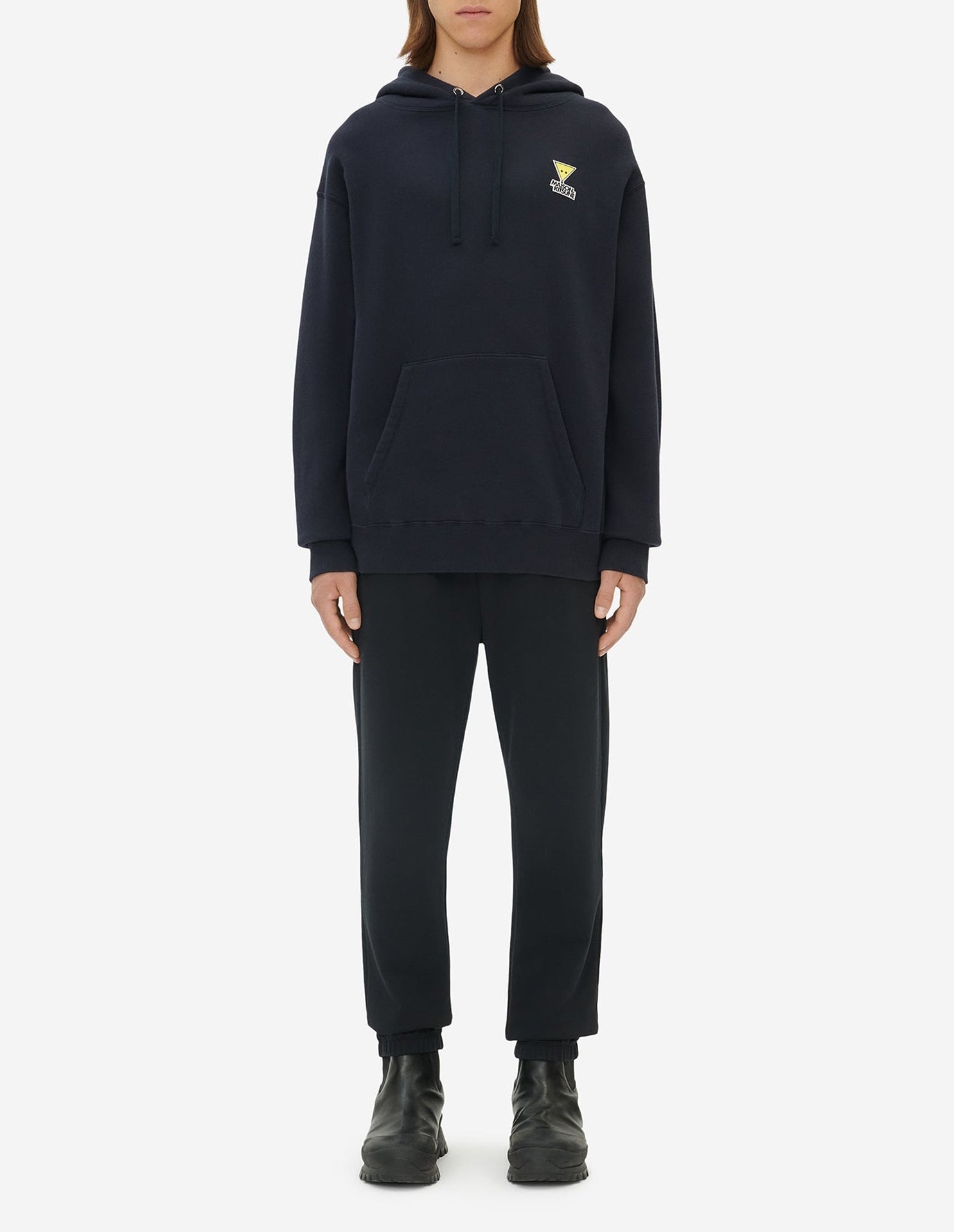 Sweat à capuche resserrable avec écusson - Dark Navy