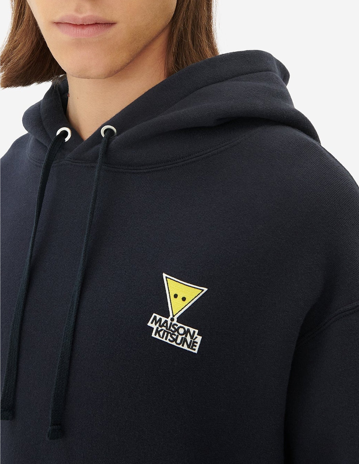 Sweat à capuche resserrable avec écusson - Dark Navy