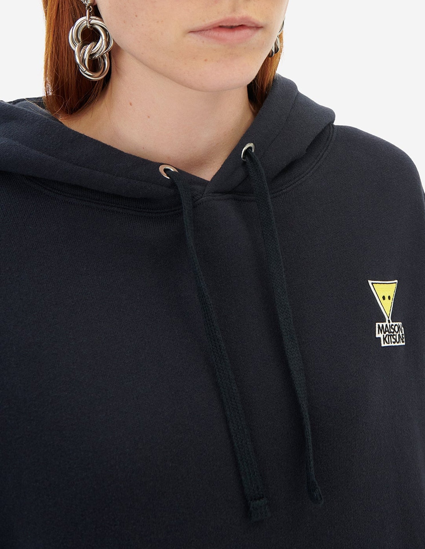 Sweat à capuche resserrable avec écusson - Dark Navy