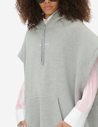 Sweat à capuche oversize à capuche sans manches - Light Grey Melange
