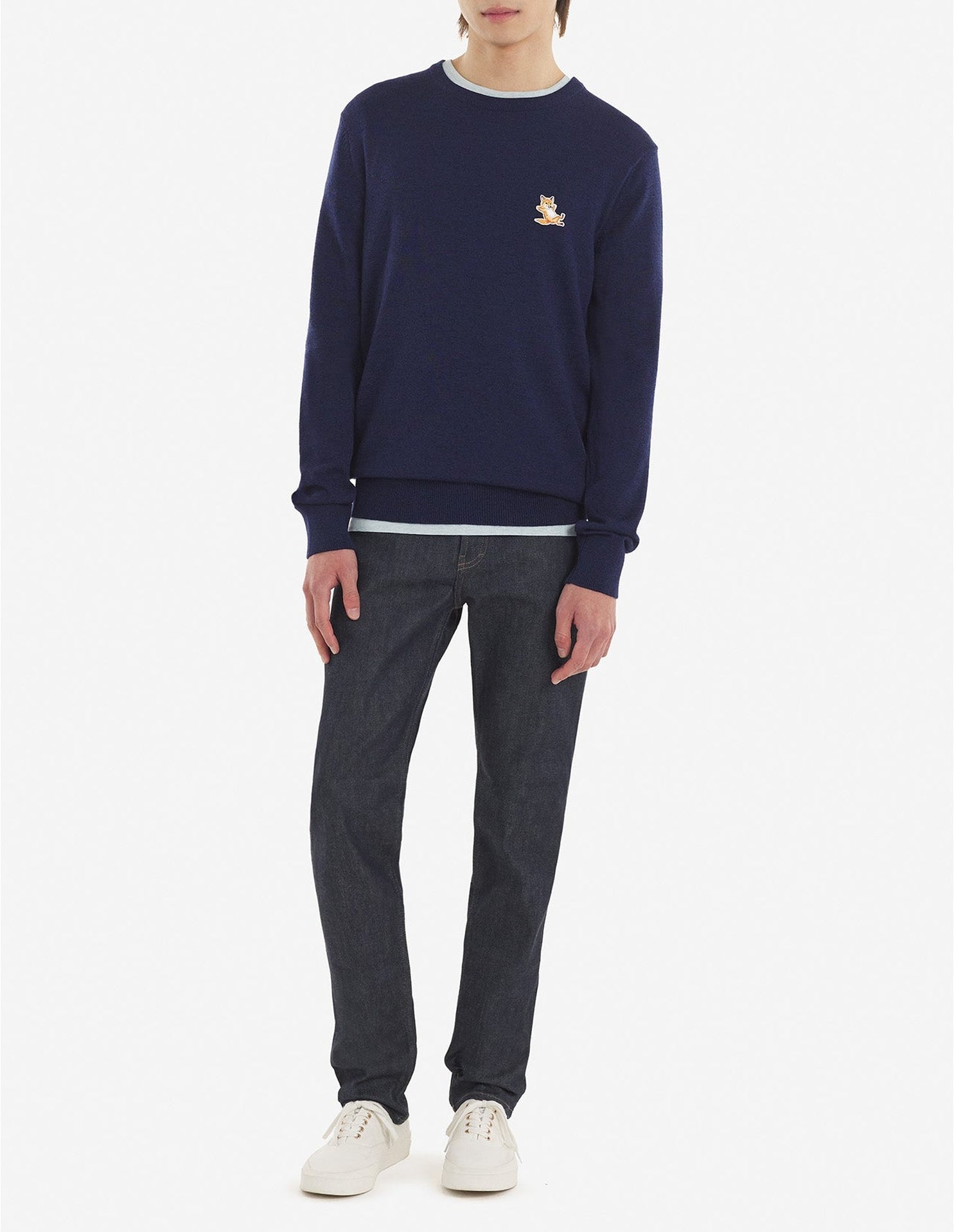 Slim-fit denim trousers - Indigo