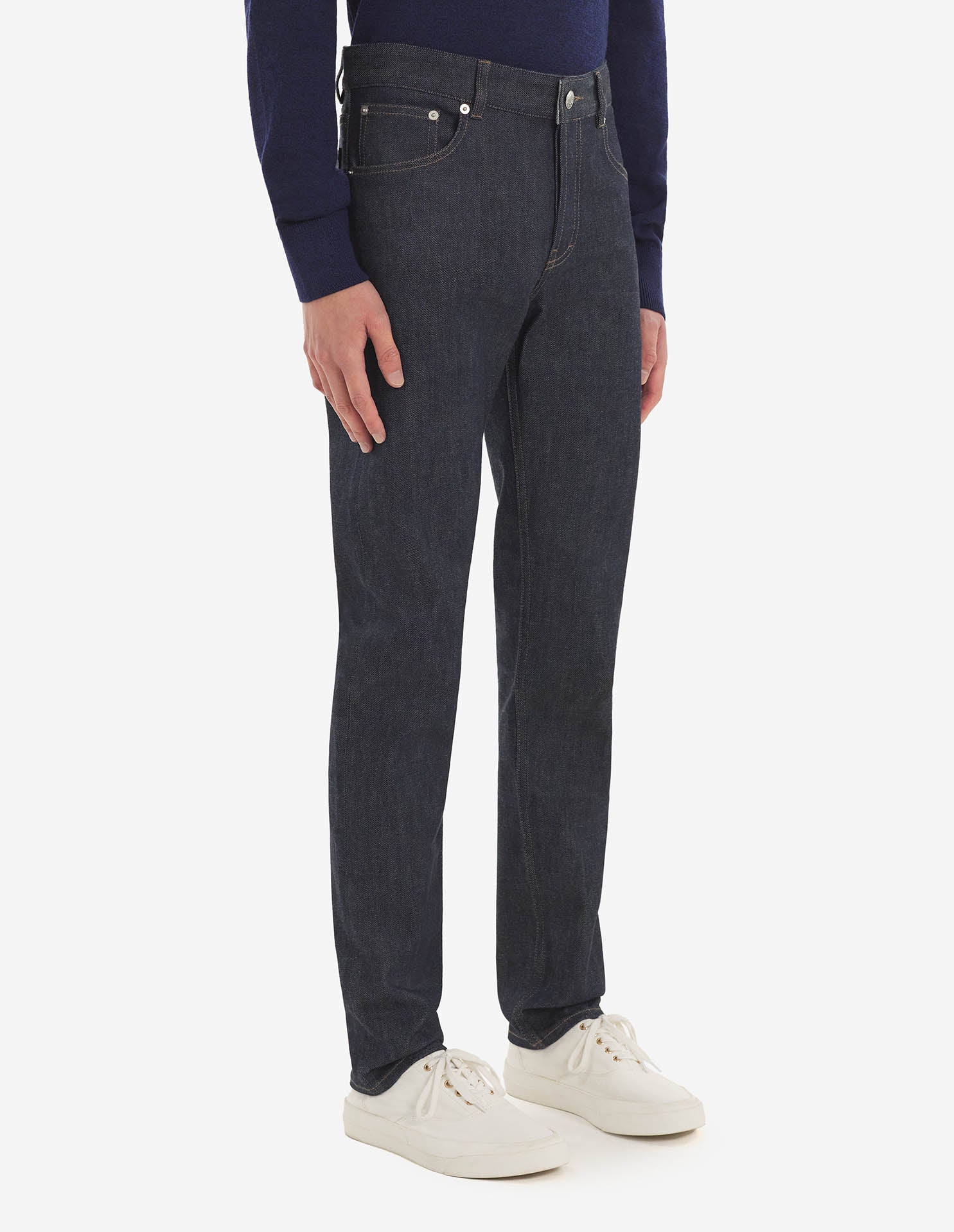 Slim-fit denim trousers - Indigo