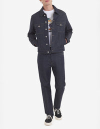 Pantalon à coupe fuselée en denim - Indigo