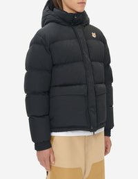 Hooded jacket with crest - Black