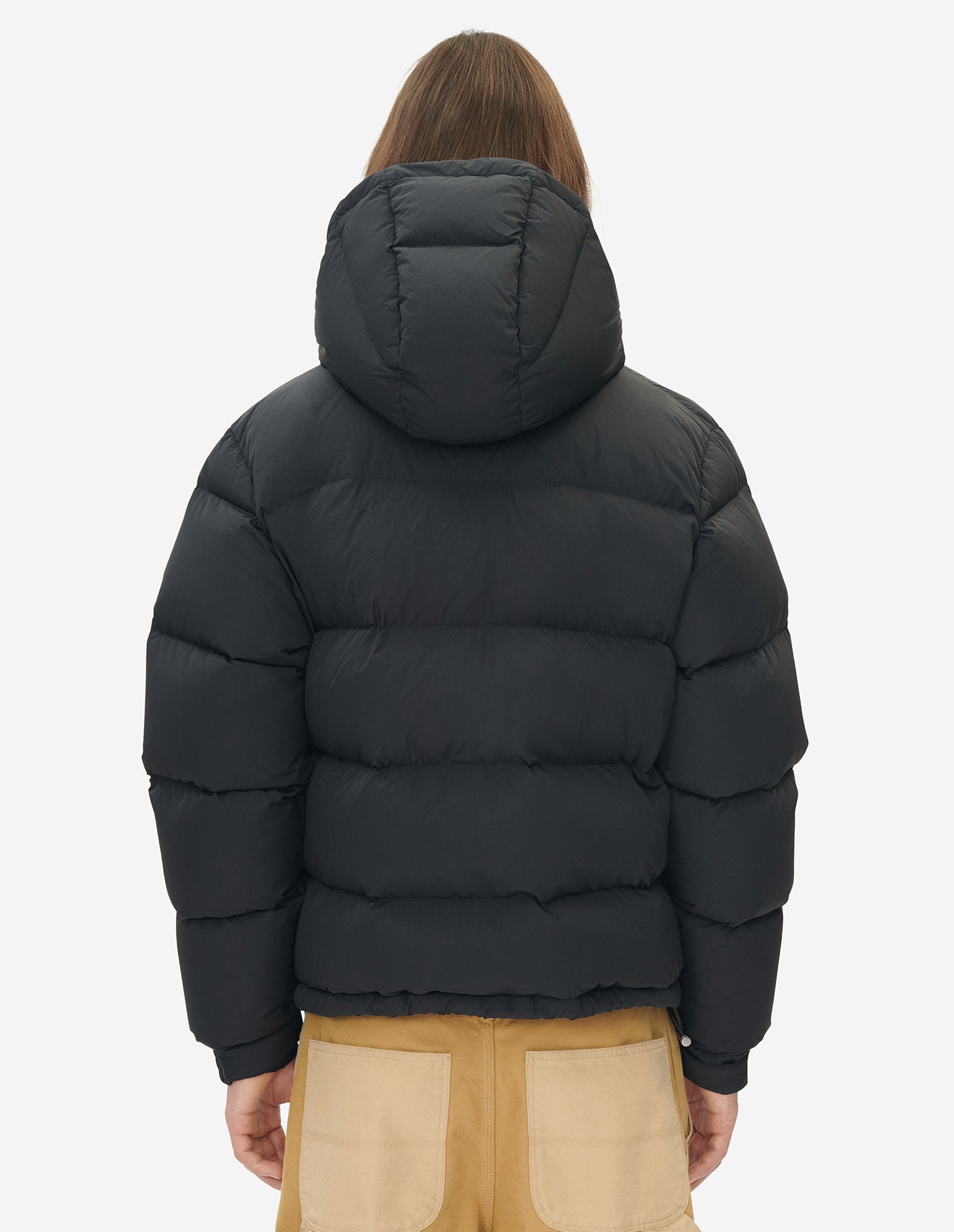 Hooded jacket with crest - Black
