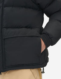 Hooded jacket with crest - Black