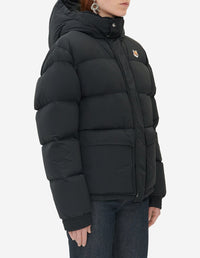 Hooded jacket with crest - Black