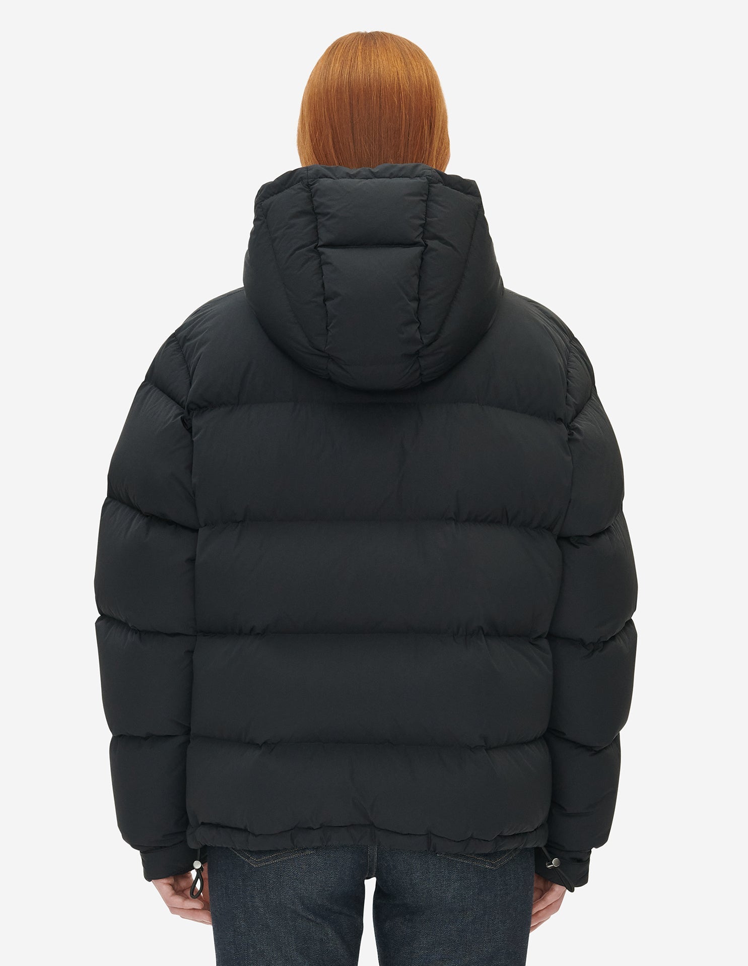 Hooded jacket with crest - Black