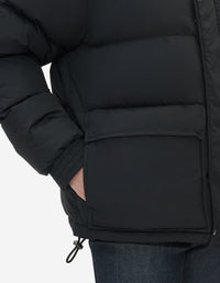Hooded jacket with crest - Black