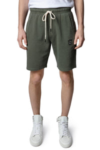 Short skull badge - Kaki