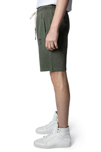 Short skull badge - Kaki