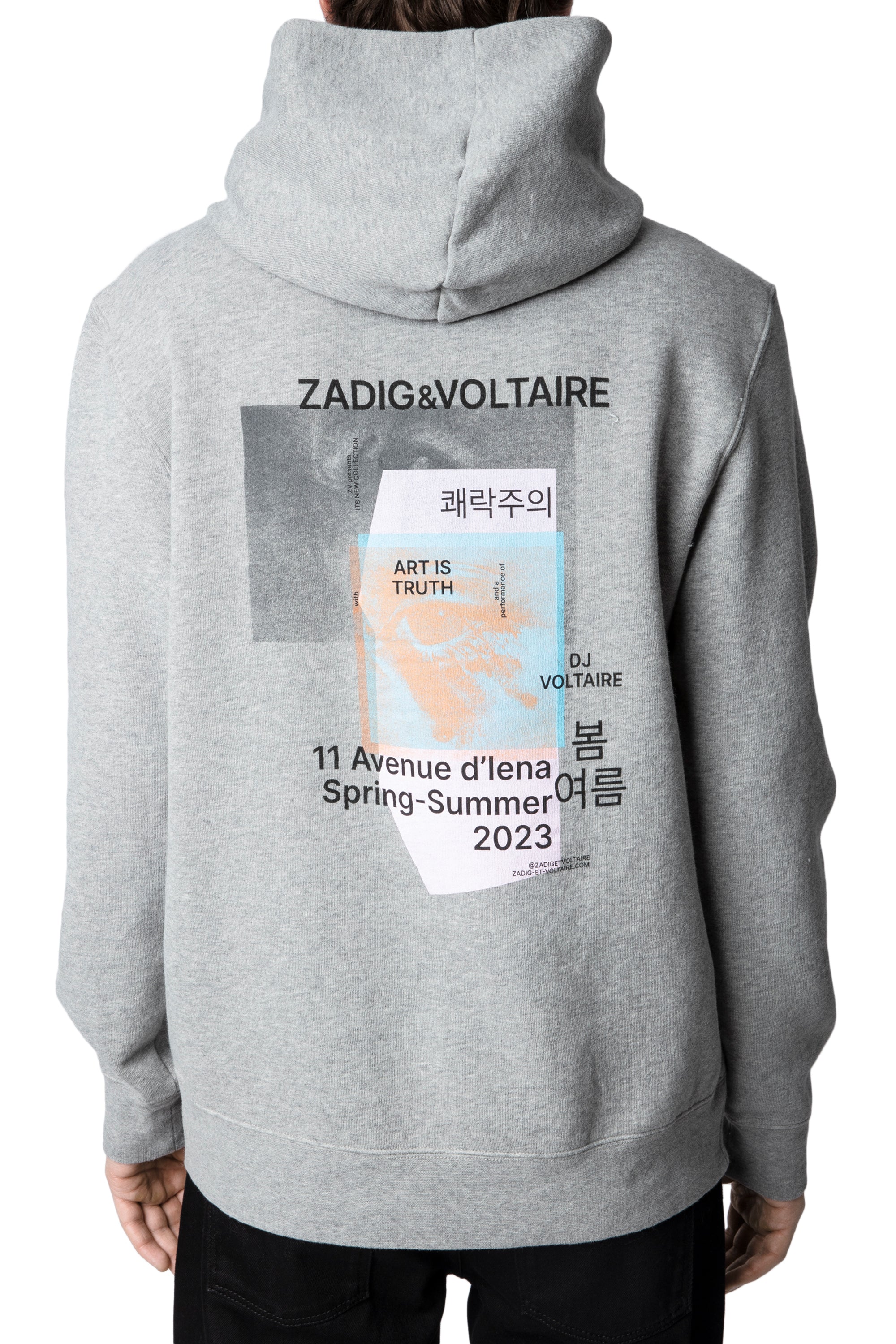 Sweat-shirt Sanchi Photoprint - Gris Chine
