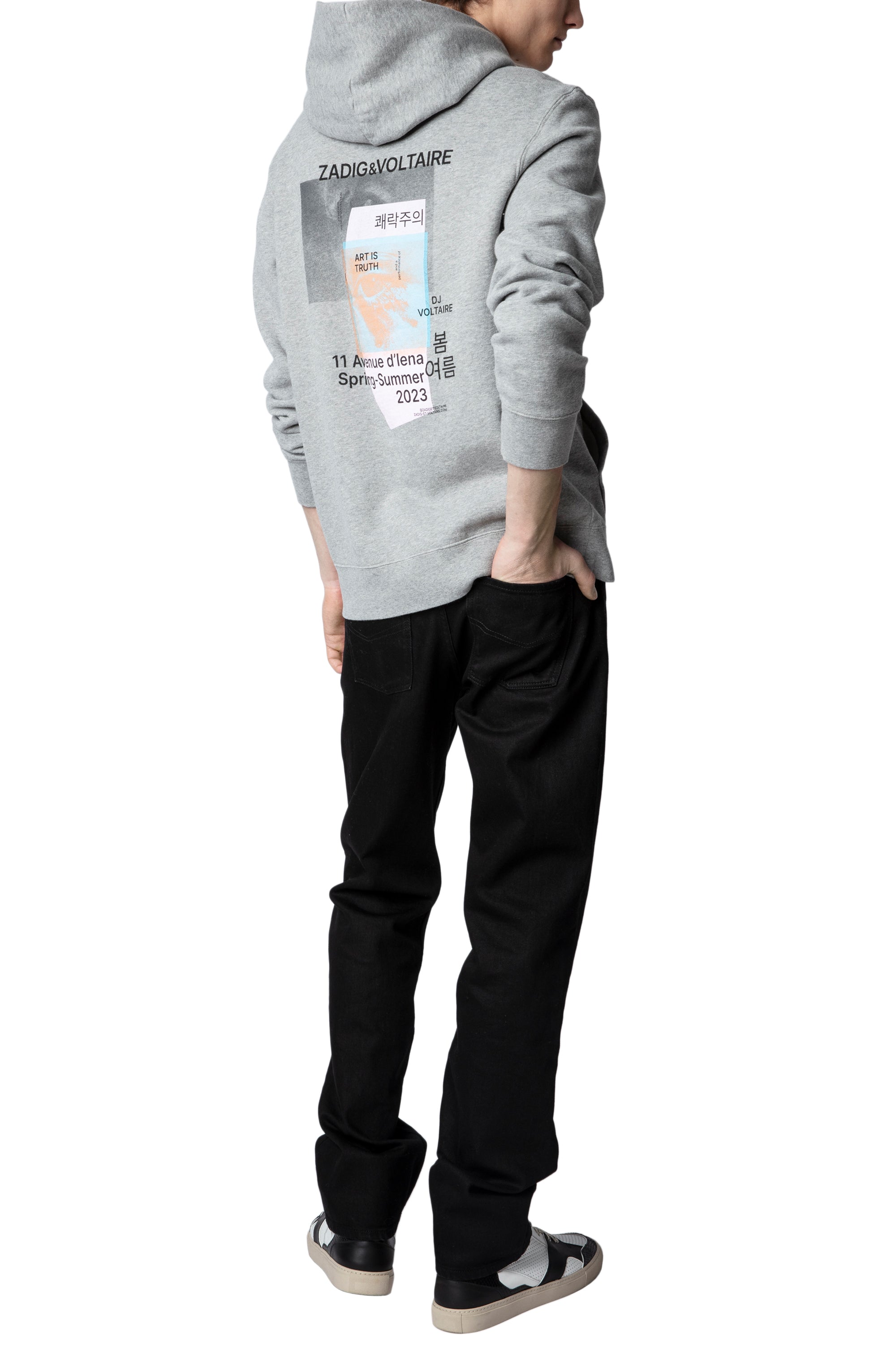 Sweat-shirt Sanchi Photoprint - Gris Chine
