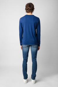 T-shirt à col tunisien Monastir - Bleu Roi