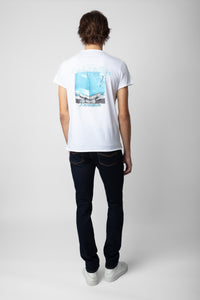 T-shirt à col tunisien Monastir - Blanc
