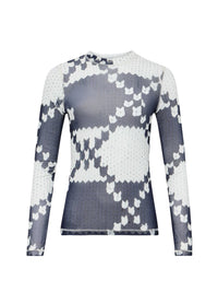 T-shirt à col ras du cou - Off White & Navy