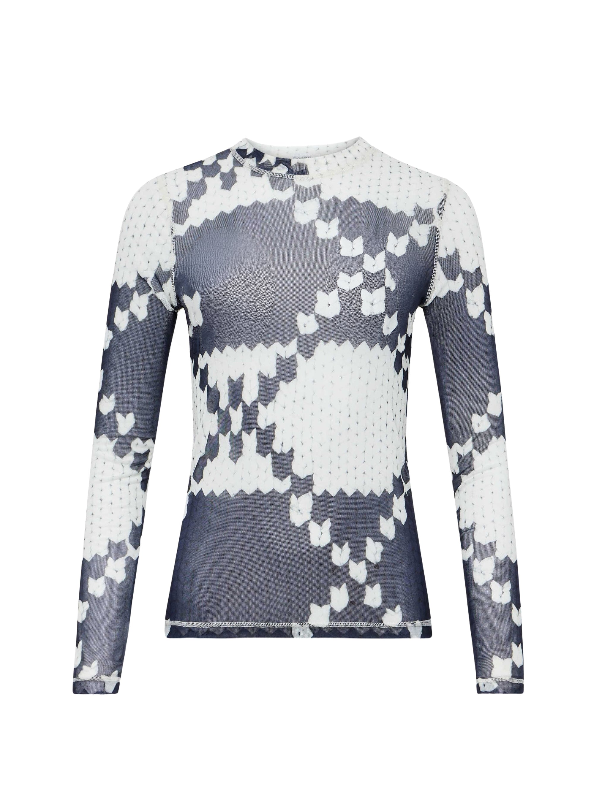 T-shirt à col ras du cou - Off White & Navy