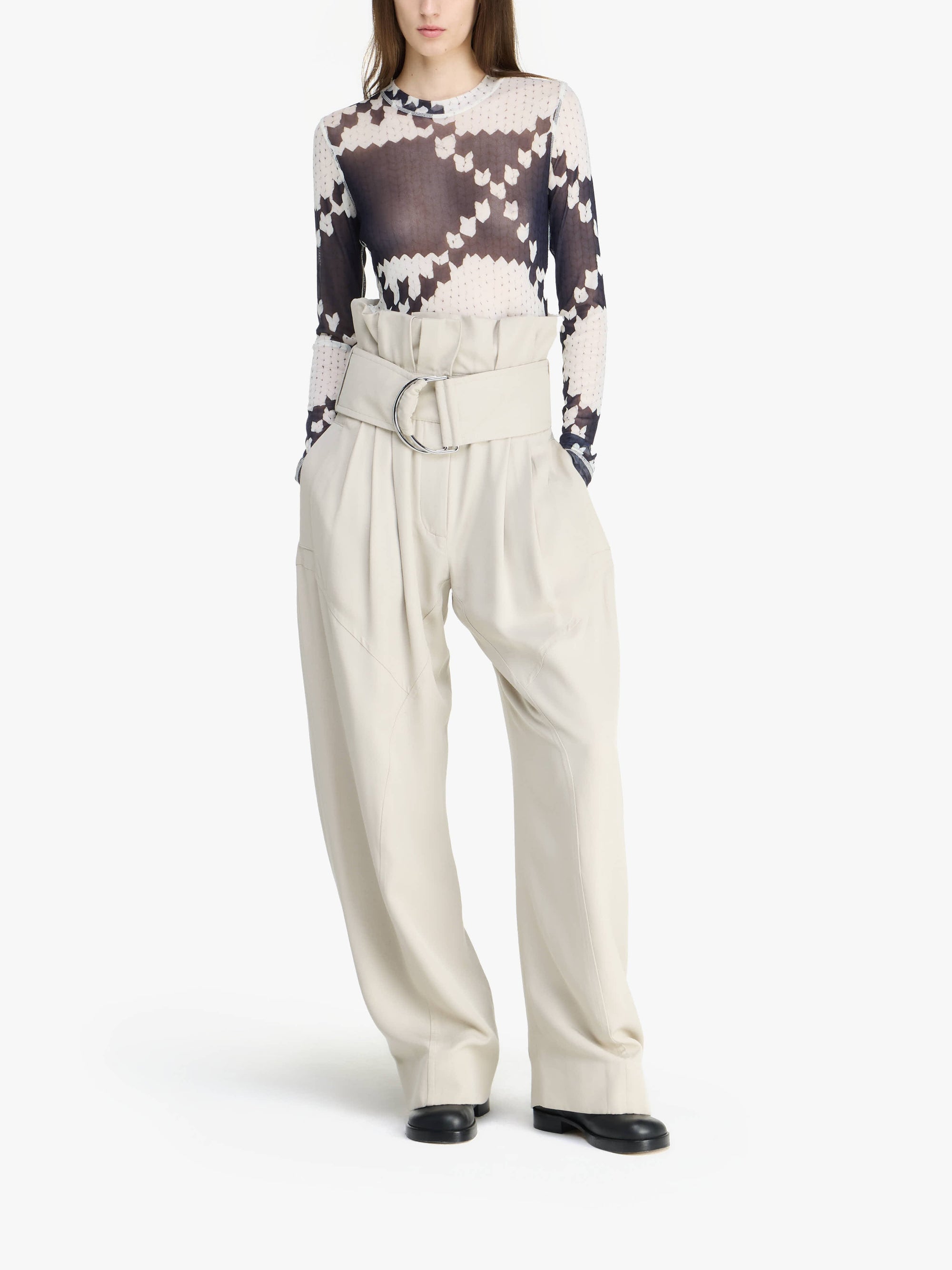 Sous-Vêtement À Manches Longues - Off White/Navy