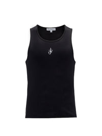 Débardeur à broderies ancres - Black