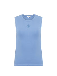 Gilet Brodé D'Ancre - Steel Blue